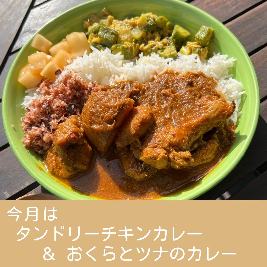 タンドリーチキンカレー＆オクラとツナのカレー🍛